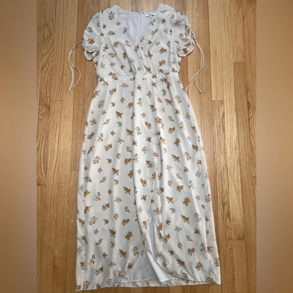 Madewell Floral Wrap Midi Dress Size 14 Wedding Guest Spring Summer - Picture 2 of 8